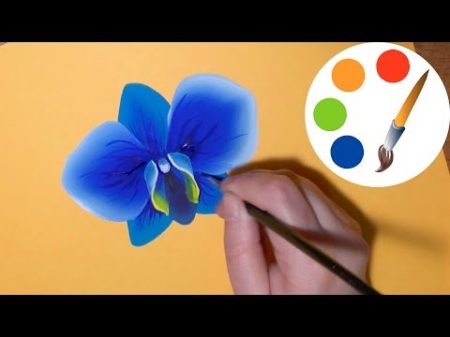 How to paint The Blue Orchid paint a flower irishkalia