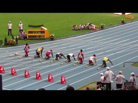 Забег на 100 метров Усейн Болт Usain Bolt Чемпионат мира по легкой атлетике в Москве 2013
