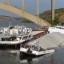 У моста Преображенского на Старом Днепре потерпела крушение баржа