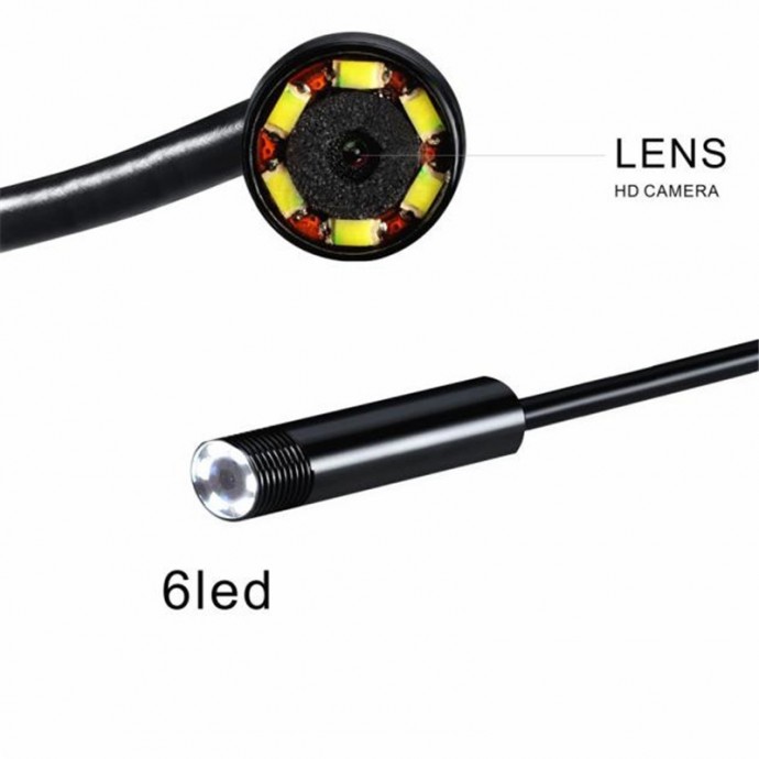 Эндоскоп бороскоп гибкая видеокамера 720P (HD) универсальный для Android и ПК водонепроницаемый шнур кабель 2м 5м 7м 10м