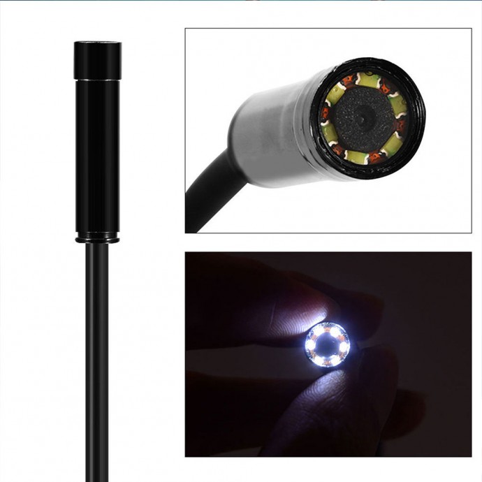 Эндоскоп бороскоп гибкая видеокамера 720P (HD) универсальный для Android и ПК водонепроницаемый шнур кабель 2м 5м 7м 10м